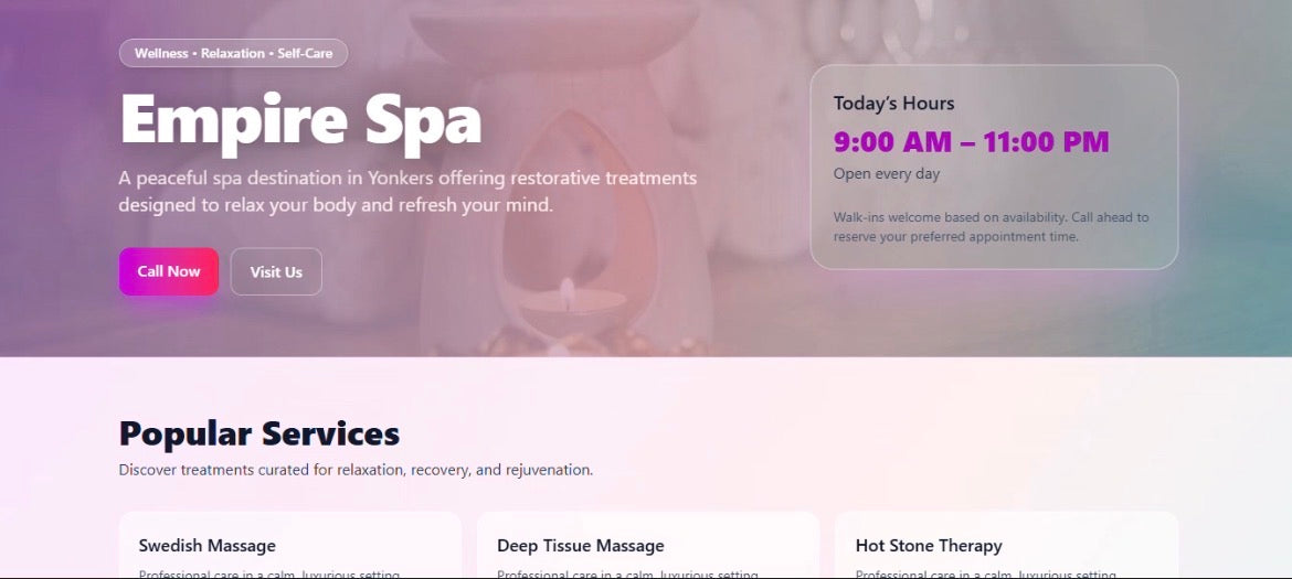 Custom Website Design – With Photos